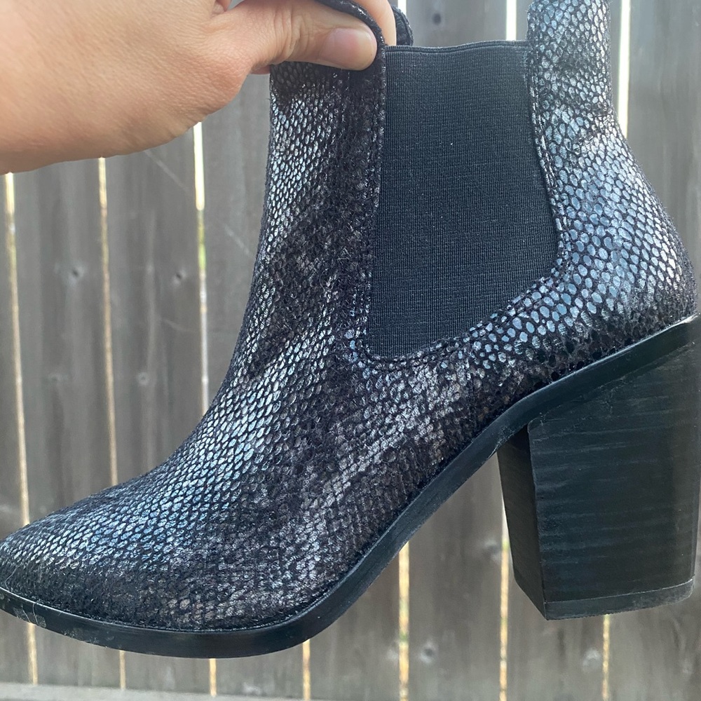 Ankle Boots - Faux Snakeskin - Chinese Laundry